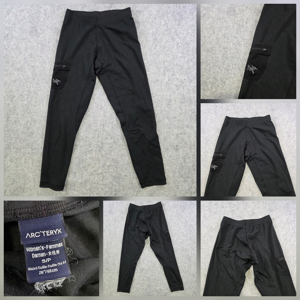 Arc'teryx Leggings Womens Small Black Ankle Hiking Zip Pocket Stretch Pants